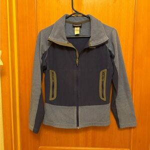 Patagonia Women’s Emmilen Blue and Gray Fleece Full Zip Jacket